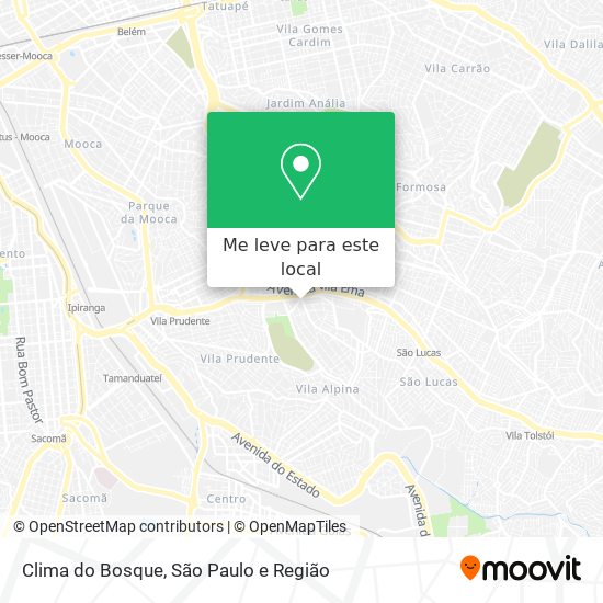Clima do Bosque mapa