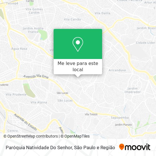 Paróquia Natividade Do Senhor mapa