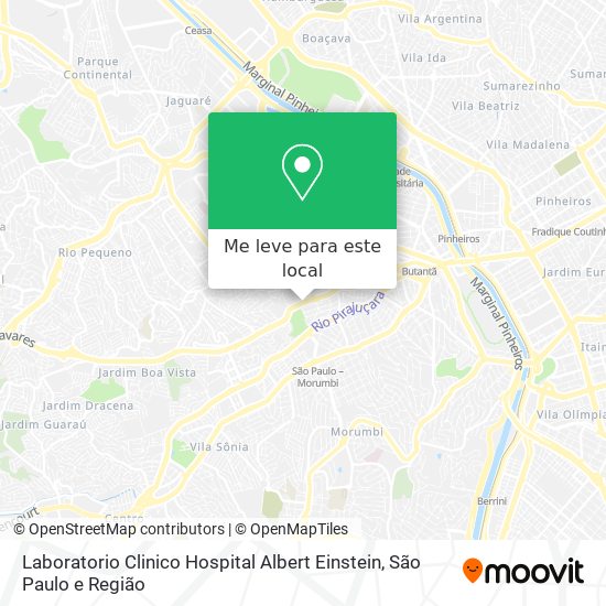 Laboratorio Clinico Hospital Albert Einstein mapa