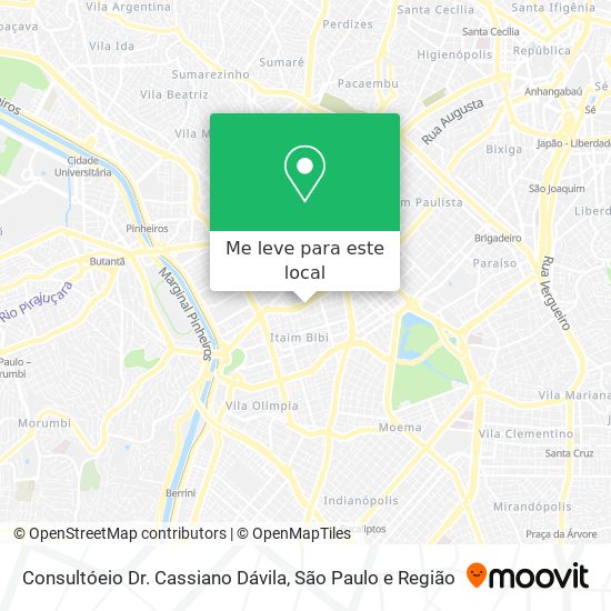 Consultóeio Dr. Cassiano Dávila mapa