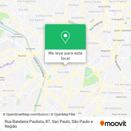 Rua Bandeira Paulista, 87, Sao Paulo mapa