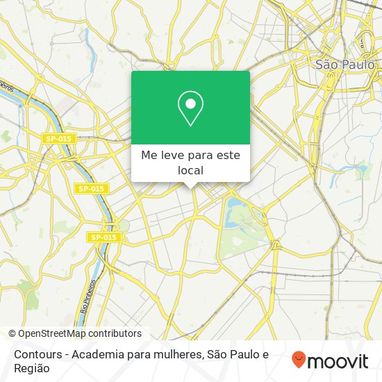 Contours - Academia para mulheres mapa