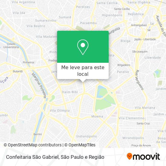 Confeitaria São Gabriel mapa