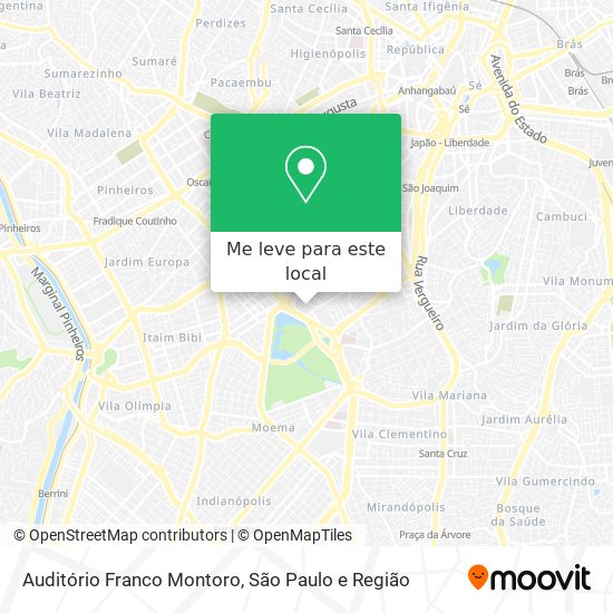 Auditório Franco Montoro mapa