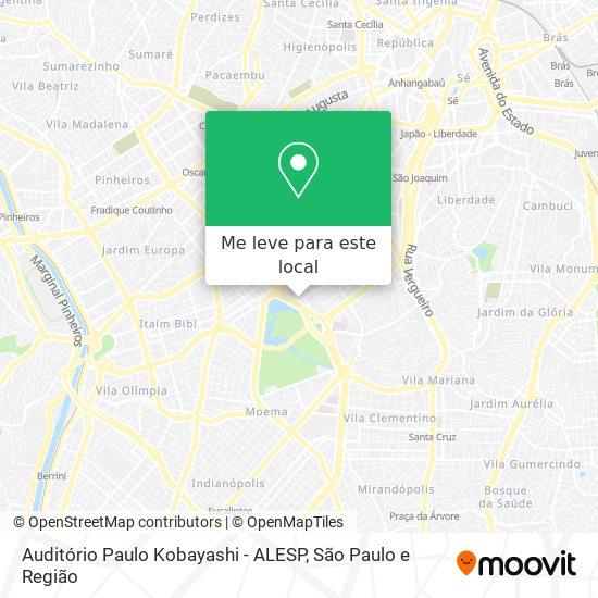 Auditório Paulo Kobayashi - ALESP mapa