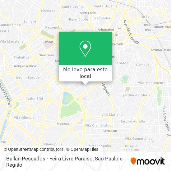 Ballan Pescados - Feira Livre Paraíso mapa