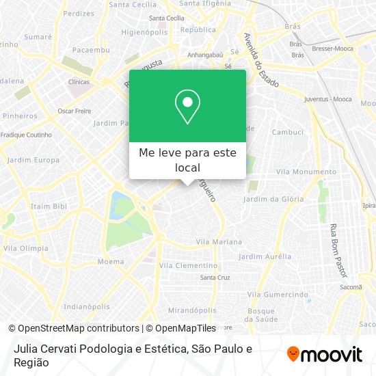 Julia Cervati Podologia e Estética mapa