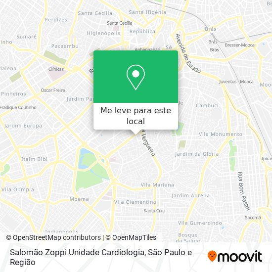 Salomão Zoppi Unidade Cardiologia mapa