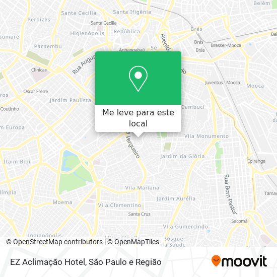 EZ Aclimação Hotel mapa