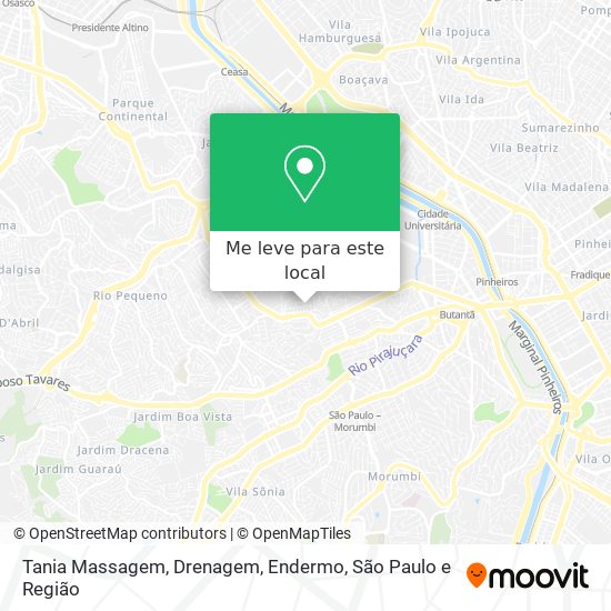 Tania Massagem, Drenagem, Endermo mapa