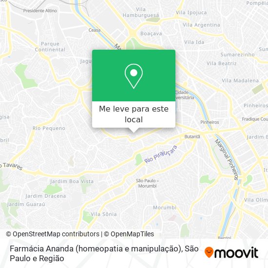 Farmácia Ananda (homeopatia e manipulação) mapa