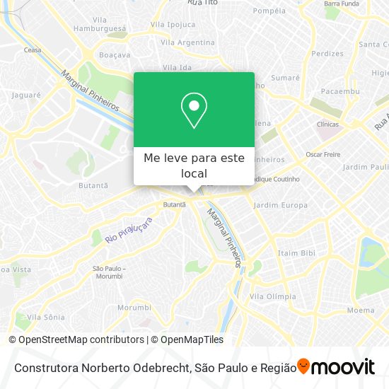 Construtora Norberto Odebrecht mapa