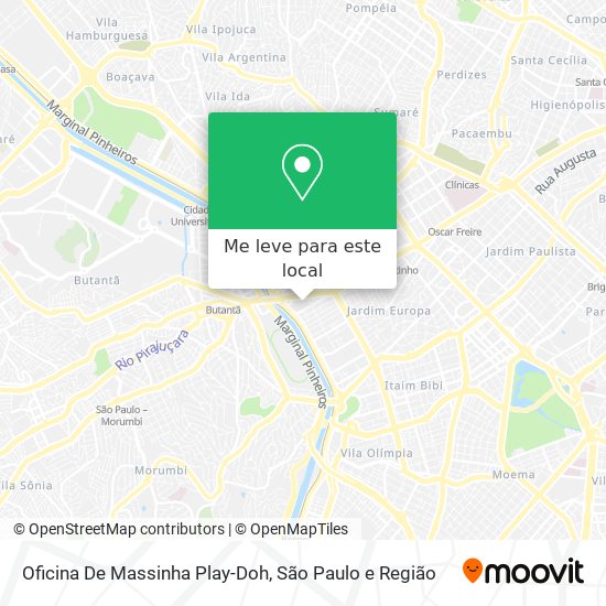 Oficina De Massinha Play-Doh mapa