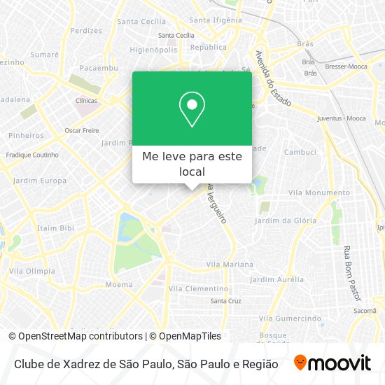 Como chegar até Clube de Xadrez de São Paulo em Vila Mariana de Ônibus,  Metrô ou Trem?