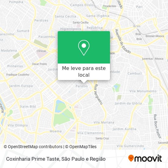 Coxinharia Prime Taste mapa