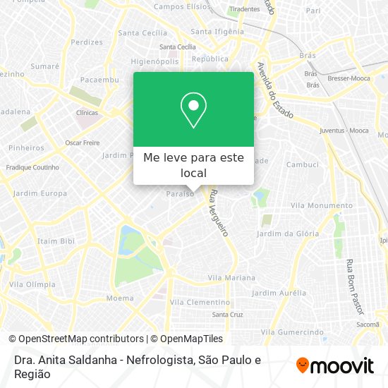Dra. Anita Saldanha - Nefrologista mapa