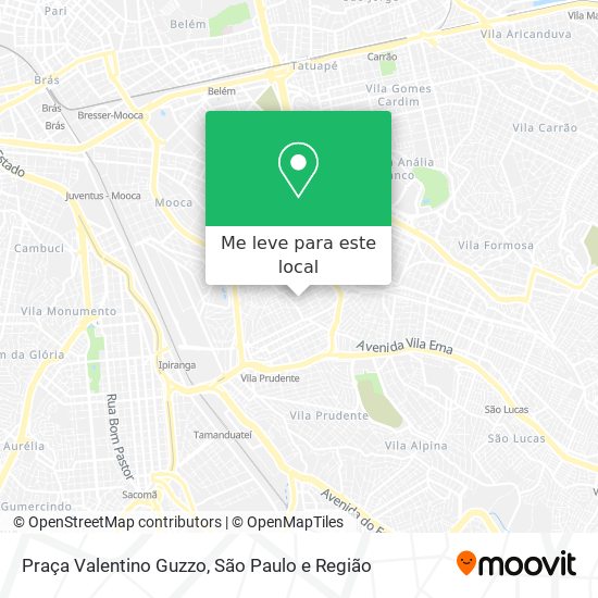 Praça Valentino Guzzo mapa