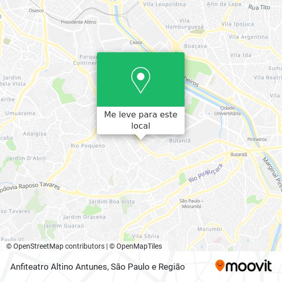 Anfiteatro Altino Antunes mapa