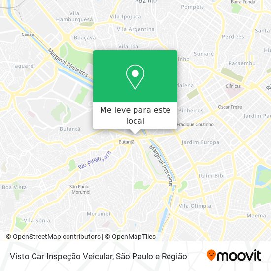 Visto Car Inspeção Veicular mapa