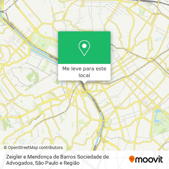 Zeigler e Mendonça de Barros Sociedade de Advogados mapa