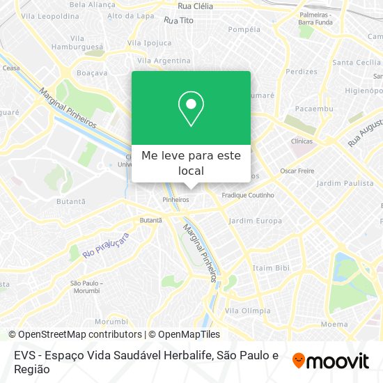 EVS - Espaço Vida Saudável Herbalife mapa