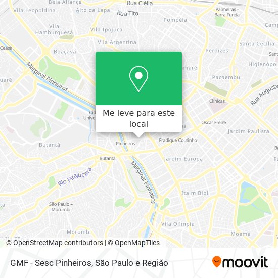 GMF - Sesc Pinheiros mapa