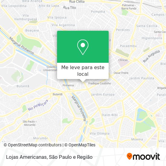 Lojas Americanas mapa