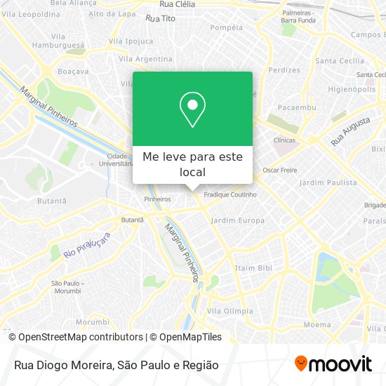 Rua Diogo Moreira mapa