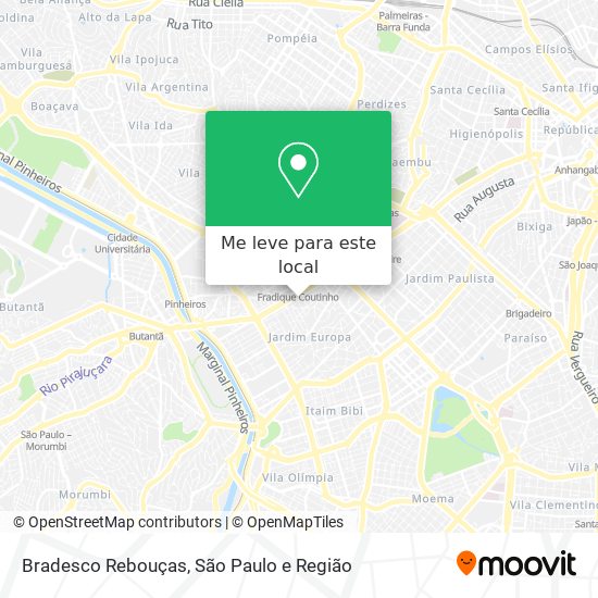 Bradesco Rebouças mapa