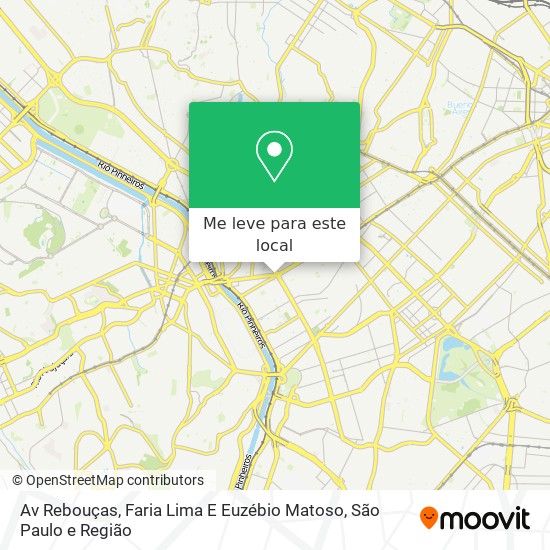 Av Rebouças, Faria Lima E  Euzébio Matoso mapa