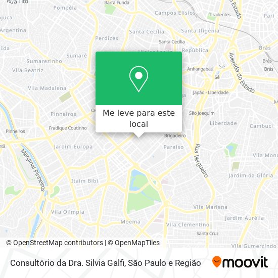 Consultório da Dra. Silvia Galfi mapa