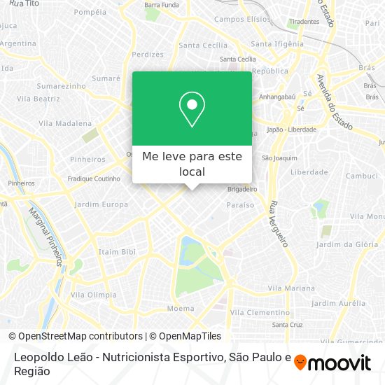 Leopoldo Leão - Nutricionista Esportivo mapa