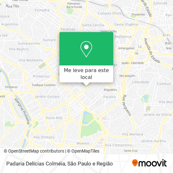 Padaria Delícias Colméia mapa