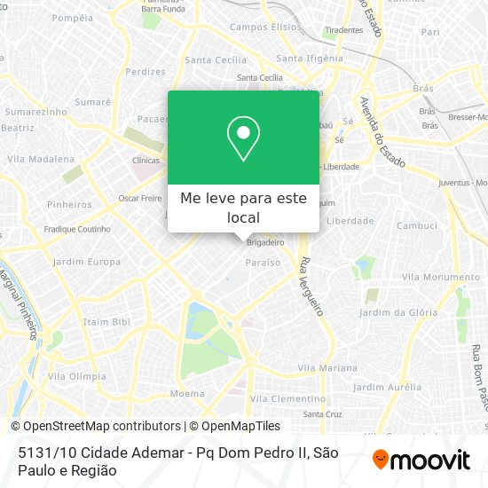 5131 / 10 Cidade Ademar - Pq Dom Pedro II mapa