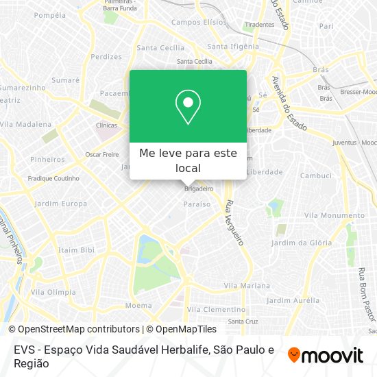 EVS - Espaço Vida Saudável Herbalife mapa