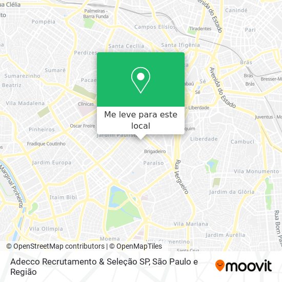 Adecco Recrutamento & Seleção SP mapa