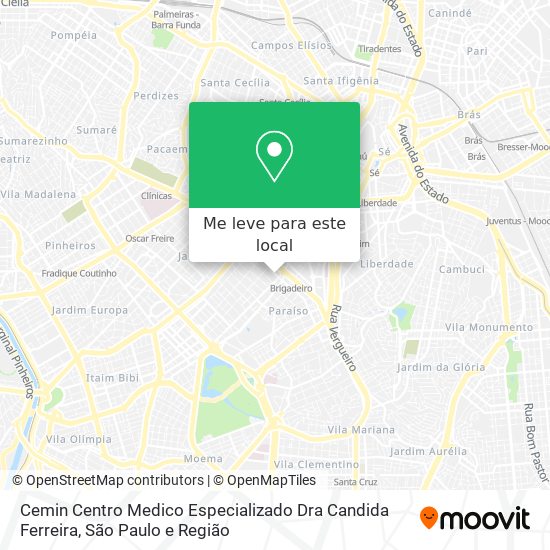 Cemin Centro Medico Especializado Dra Candida Ferreira mapa