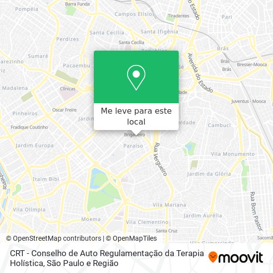 CRT - Conselho de Auto Regulamentação da Terapia Holística mapa