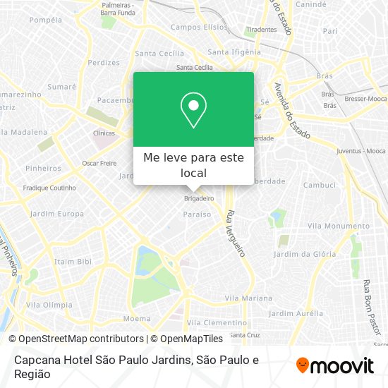 Capcana Hotel São Paulo Jardins mapa