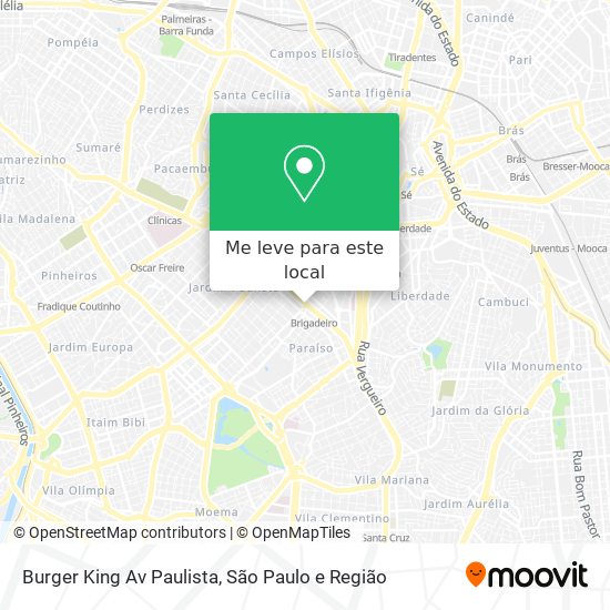 Burger King Av Paulista mapa