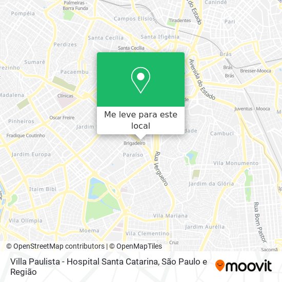 Villa Paulista - Hospital Santa Catarina mapa