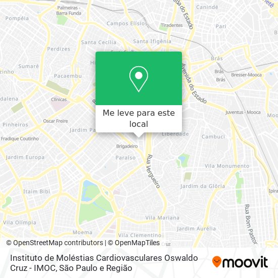 Instituto de Moléstias Cardiovasculares Oswaldo Cruz - IMOC mapa