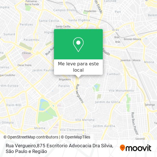 Rua Vergueiro,875 Escritorio Advocacia Dra Silvia mapa
