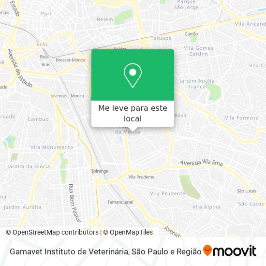 Gamavet Instituto de Veterinária mapa