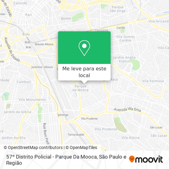 57º Distrito Policial - Parque Da Mooca mapa