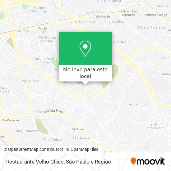 Restaurante Velho Chico mapa