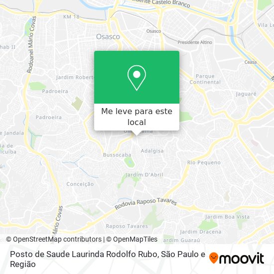 Posto de Saude Laurinda Rodolfo Rubo mapa