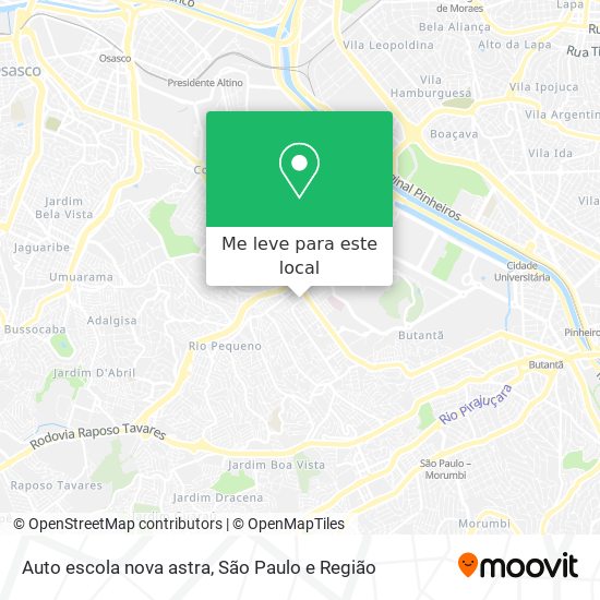 Auto escola nova astra mapa