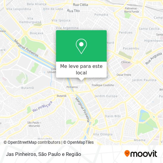 Jas Pinheiros mapa