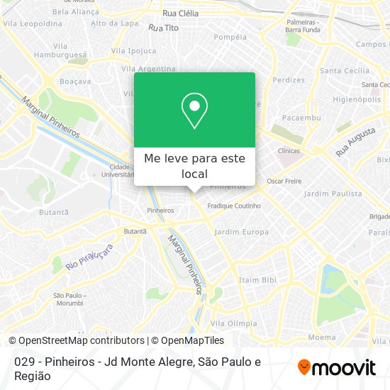 029 - Pinheiros - Jd Monte Alegre mapa